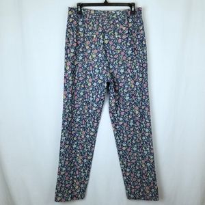 Susan Bristol Floral Denim Pants Size 8